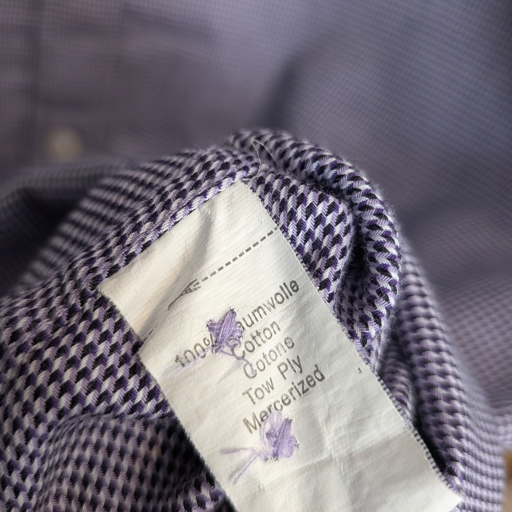 Vintage Balmain Men's Purple Button Down Shirt Size Medium - Picture 3 of 6
